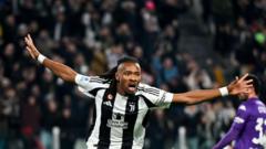 Thuram scores twice but Juventus held by Fiorentina