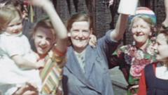 Do you recognise someone in this footage from VE Day?