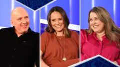 Composite image of three Scotcast presenters in a row