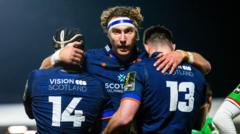 Eight-try Edinburgh secure win over Bayonne