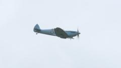 Spitfire lands at Southampton Airport for anniversary