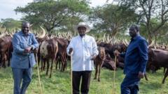 William Ruto, Yoweri Museveni na Raila Odinga