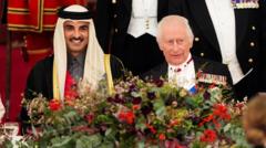 King hails Qatar's peace efforts - and banquet menu revealed