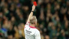 Twenty-minute red cards trial set for autumn Tests