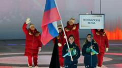 Russian athletes march at Paralympic opening ceremony