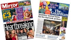 The Papers: 'Families cling to hope' after Swiss resort fire and 'Trump warns Iran'