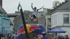 Watch: Slips and trips at mast challenge