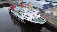 Retired CalMac ferry finally heads to breakers