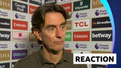 Frank apologises to Spurs fans after 'extremely painful' defeat