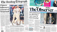 The Papers: ‘Spy in Whitehall’ and PM criticised for ‘housing slums’