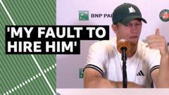 ‘My fault to hire him’ – Davidovich Fokina ‘abandoned’ by coach in French Open
