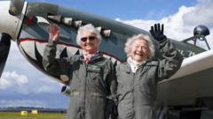 Centenarians mark key birthday with Spitfire rides