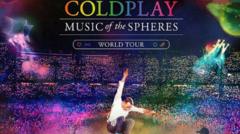 Foto konser Coldplay.