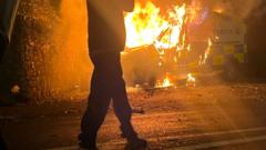Police attacked at protest outside asylum seeker hotel