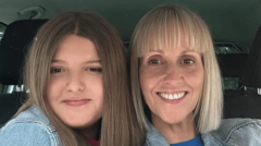 Funeral of mother and daughter who died at sea