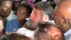 Watch: Crowds boo President Macron in Mayotte