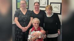 Great-great-gran and baby part of five-gen family