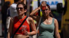 Red heat warning for south-east after UK sees warmest day of year