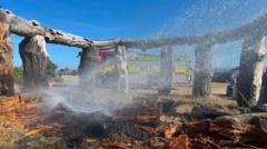 Fire destroys mock “Woodhenge” structure outside Dorset pub