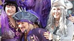 Seaside town ‘invaded’ by hundreds of fun-loving pirates