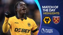 Wolves beat West Ham to earn first league win of the season