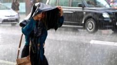 Thunderstorm warning issued for large parts of England and Wales