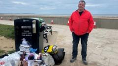 Volunteer's plea as beach litter left behind