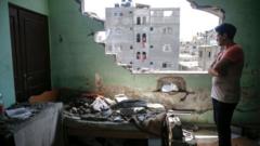 Газадагы талкаланган үйлөр