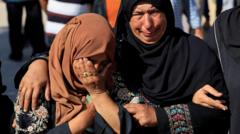 At least 27 Palestinians killed by Israeli fire near aid centre, Gaza authorities say