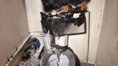 Loo melts after lit candle left on top of cistern