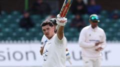Sussex's Clark hits ton on Foxes' top-flight return