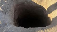 Warning after 15ft hole found on Skegness beach