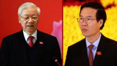 Ông Nguyễn Phú Trọng và ông Võ Văn Thưởng