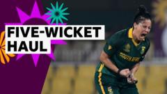 Impressive Kapp takes five wickets as South Africa reach World Cup final