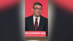 Andy Burnham delivers a speech accepting his appointment as leader of the Labour Party