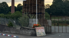 Police asked to act over replica of mosque on top of bonfire