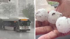Watch: Massive hailstones pound Denver in powerful storm