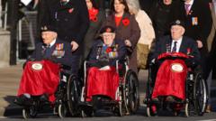 A moment of stillness for Royal Family and veterans at poignant Remembrance