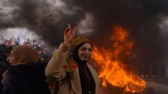 İstanbul'daki Nevruz kutlamalarından bir kare