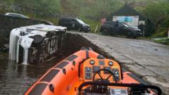 Campervan crashes off slipway into sea off Skye