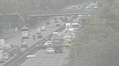 M1 shut following multi-vehicle crash