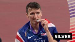 Wightman takes 1500m silver for GB's first medal as Kerr suffers injury