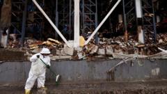 Tonnes of rotting food from vast LA warehouse fire creates unbearable stench