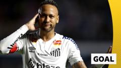 Neymar scores free-kick in Santos win