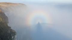 Photographer captures ghostly shadow in the mist