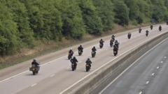 Thousands of bikers join ride-out on shut motorway