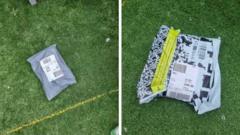 Dozens of parcels delivered to patch of astro turf