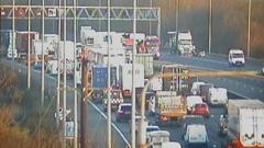 M25 shut after crash involving three lorries