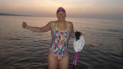 South weekly quiz: What animal joined a swimmer for a dip?