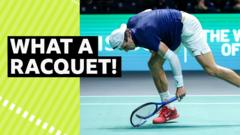 Draper smashes racquet after losing opening set